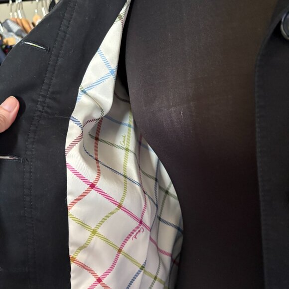 Vintage Coach Turn Lock Button Trench Coat in Black - Picture 4 of 9